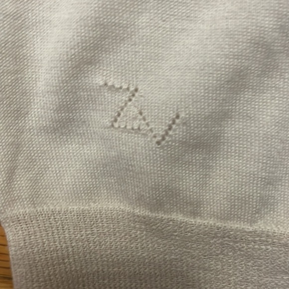 Zadig And Voltaire XS Sweater Ivory Merino Extra Fine Wool ARGILE Star - Picture 3 of 6